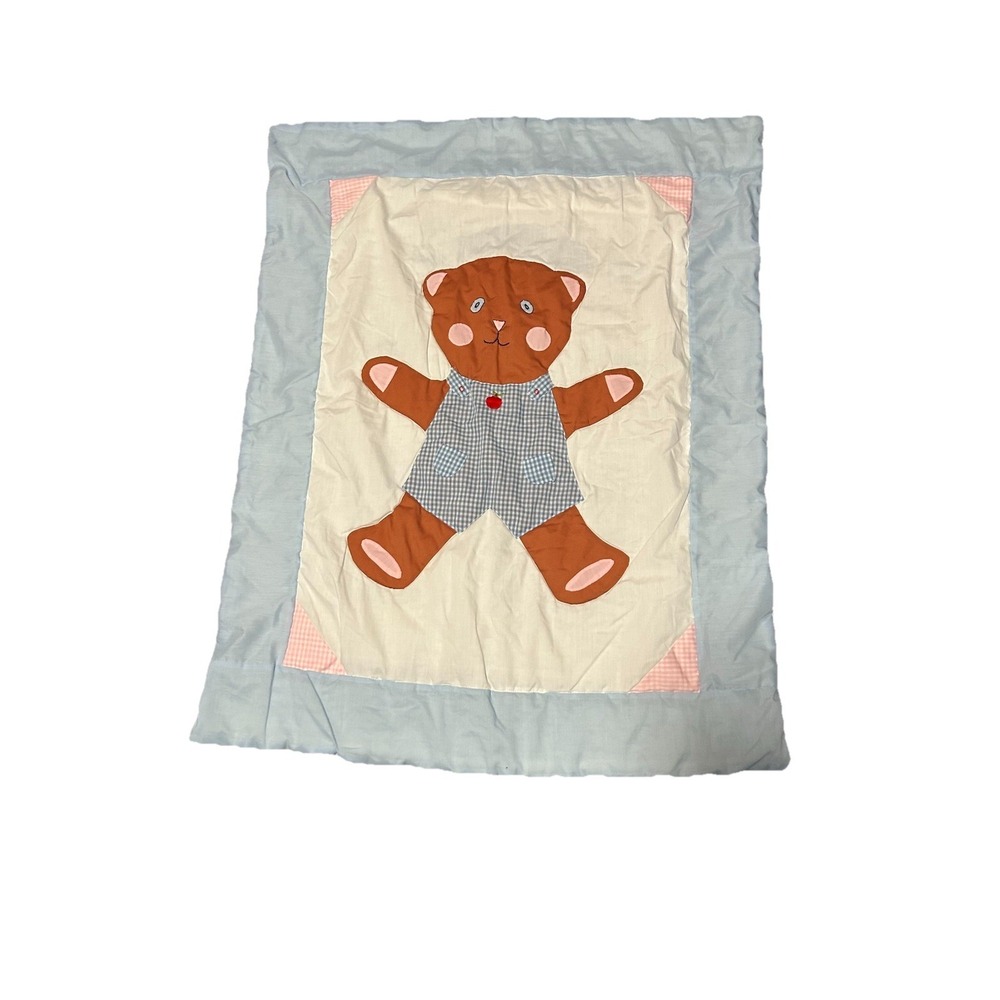 Vintage Bear Baby Quilt Handmade 🍎